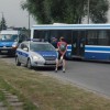 Ul. Powstańców : Kolizja rowerzysty z autobusem MPK