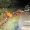 Groźny wypadek w Lubaszu!  Samochód uderzył w bryczkę ? spłoszone konie wpadły kopytami do innego pojazdu. Trzy osoby zostały ranne