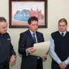 Motorniczy MPK odebrał gratulacje od krakowskiej policji